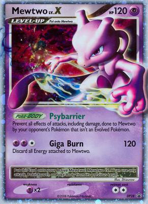 Mewtwo LV.X - DP28 card from Diamond and Pearl Promos