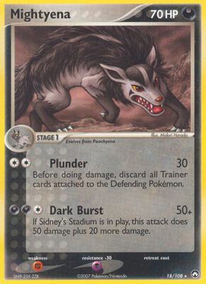 Mightyena card from EX Power Keepers