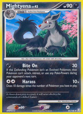 Mightyena card from Legends Awakened