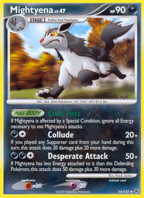 Mightyena card from Platinum