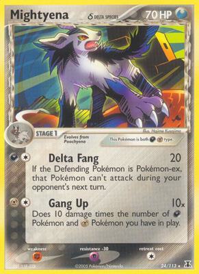 Mightyena (Delta Species) card from EX Delta Species