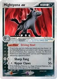 Mightyena ex card from EX Holon Phantoms