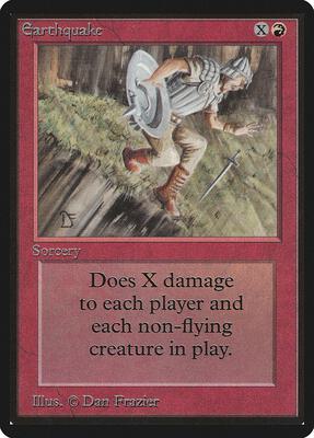 Earthquake card from Beta Edition