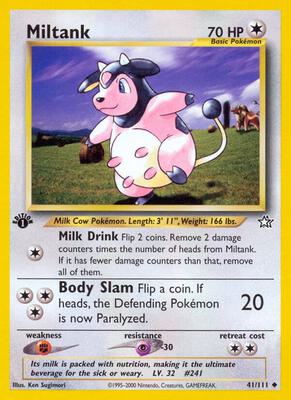 Miltank card from Neo Genesis