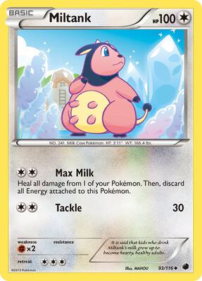 Miltank card from Plasma Freeze