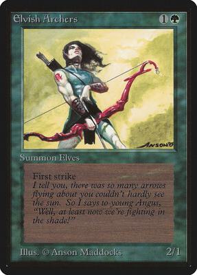 Elvish Archers card from Beta Edition
