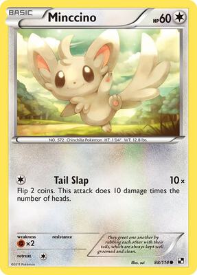 Minccino card from Black and White