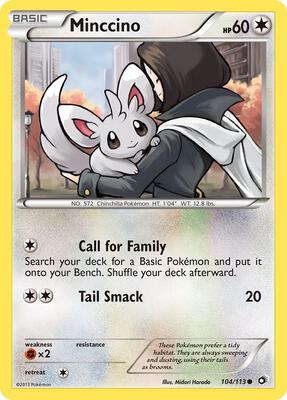 Minccino card from Legendary Treasures