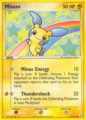 Minun card from EX Hidden Legends