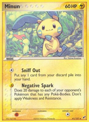 Minun card from EX Deoxys