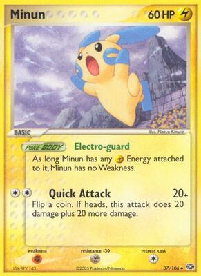 Minun card from EX Emerald