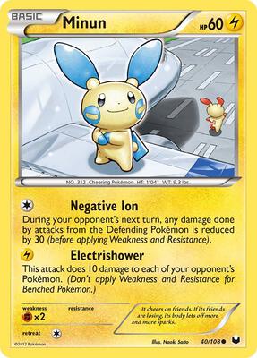 Minun card from Dark Explorers