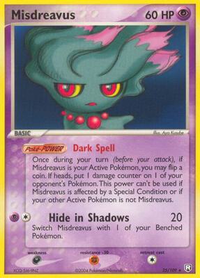 Misdreavus card from EX Team Rocket Returns