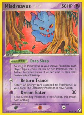 Misdreavus card from EX Legend Maker