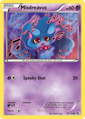 Misdreavus card from Legendary Treasures