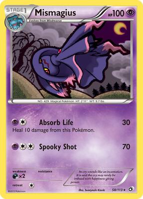 Mismagius card from Legendary Treasures