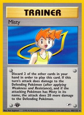 Misty (102) card from Gym Heroes