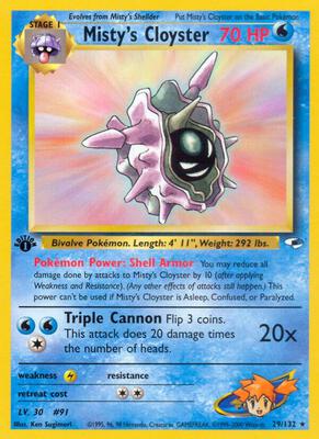 Misty's Cloyster card from Gym Heroes