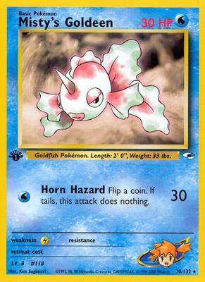 Misty's Goldeen (30) card from Gym Heroes