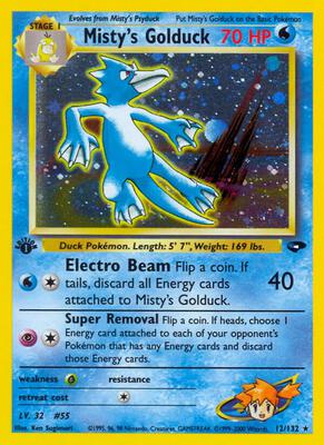 Misty's Golduck card from Gym Challenge