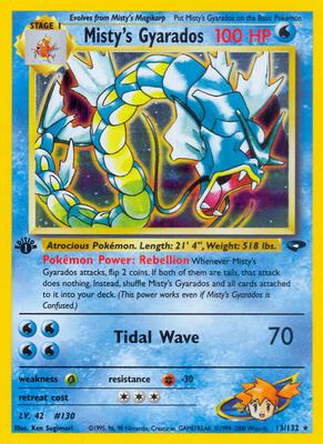 Misty's Gyarados card from Gym Challenge