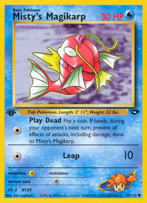Misty's Magikarp card from Gym Challenge