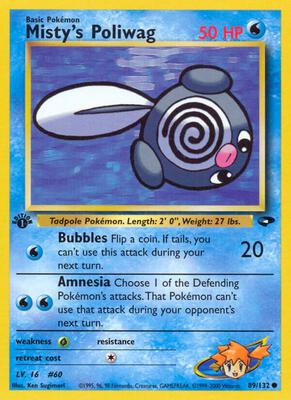 Misty's Poliwag card from Gym Challenge