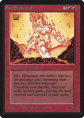 Fire Elemental card from Beta Edition