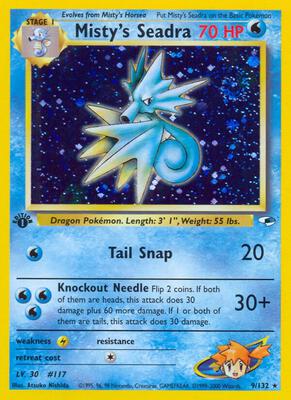 Misty's Seadra card from Gym Heroes
