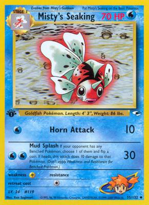 Misty's Seaking card from Gym Heroes