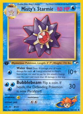 Misty's Starmie card from Gym Heroes