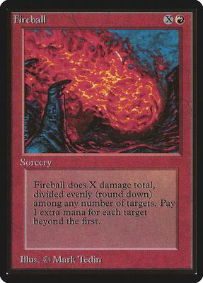 Fireball card from Beta Edition