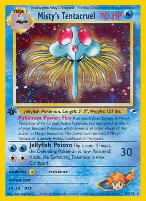 Misty's Tentacruel card from Gym Heroes