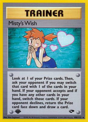 Misty's Wish card from Gym Challenge