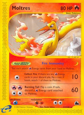 Moltres card from Skyridge