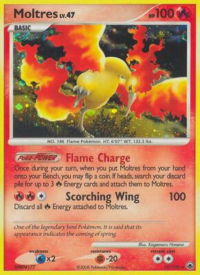 Moltres card from Majestic Dawn