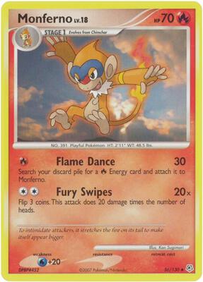 Monferno card from Diamond and Pearl