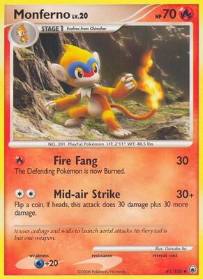 Monferno card from Majestic Dawn