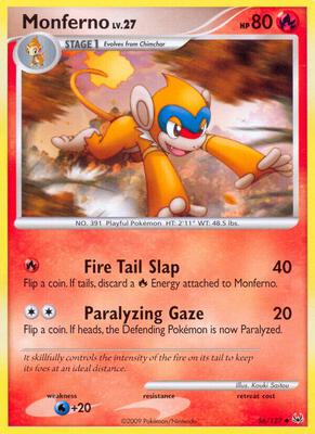 Monferno card from Platinum