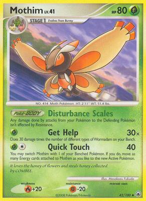 Mothim card from Majestic Dawn