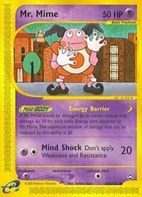 Mr. Mime (95b) card from Aquapolis