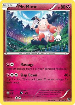Mr. Mime card from XY Base Set