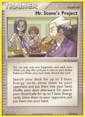 Mr. Stone's Project card from EX Emerald