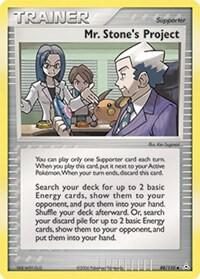 Mr. Stone's Project card from EX Holon Phantoms