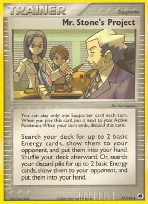 Mr. Stone's Project card from EX Dragon Frontiers