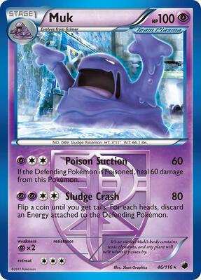 Muk (Team Plasma) card from Plasma Freeze