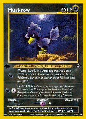 Murkrow card from Neo Genesis