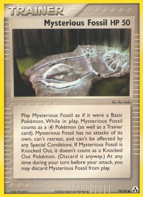 Mysterious Fossil card from EX Legend Maker