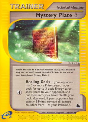 Mystery Plate Delta card from Skyridge