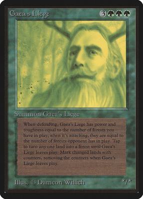 Gaea's Liege card from Beta Edition